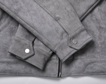 Vintage Solid Deerskin Multi-Pocket Zip Jacket Limorista