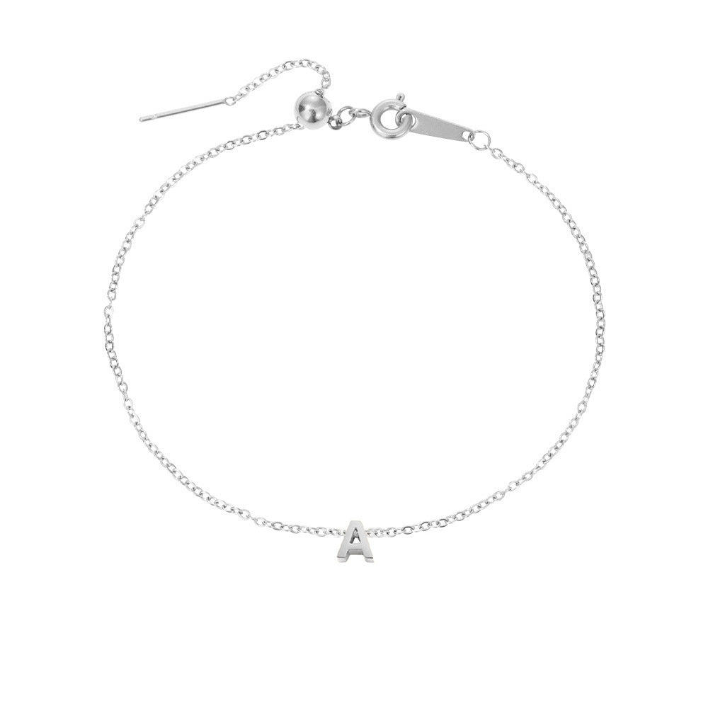 26 Letters Fashion Personality Stainless Steel Letter Bracelet Limorista