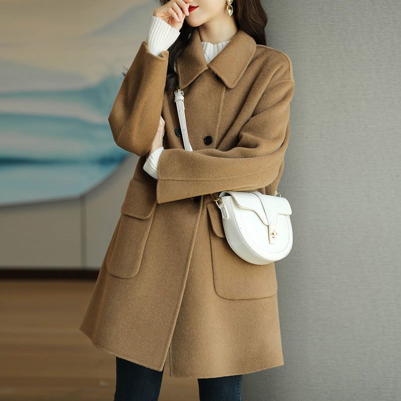 Slim Fit And Mid Length Woolen Coat Fashion Limorista