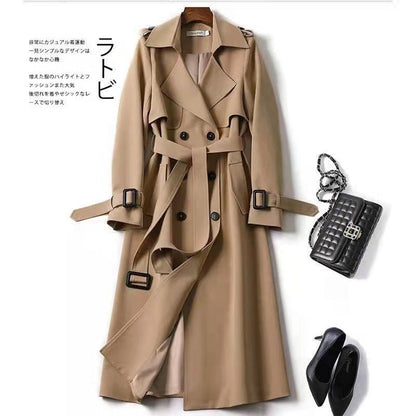 Double-breasted Mid-length Tie Trench Coat Limorista