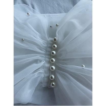 Bridal Wedding Pearl Mesh Thin Cape Limorista