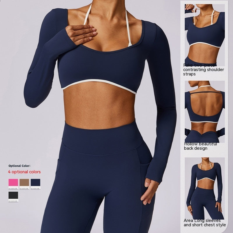 Quick-drying Beauty Back Yoga Clothing Top Long Sleeve Running Exercise T-shirt Long Sleeve Workout Clothes Limorista
