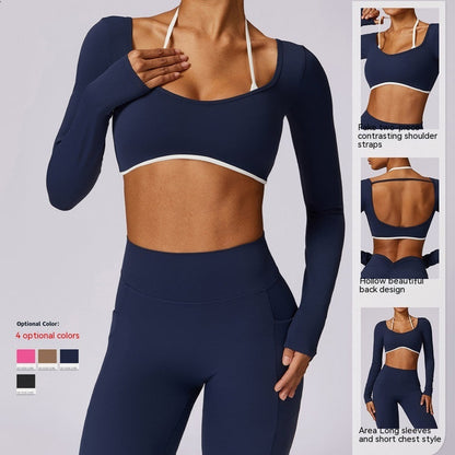 Quick-drying Beauty Back Yoga Clothing Top Long Sleeve Running Exercise T-shirt Long Sleeve Workout Clothes Limorista