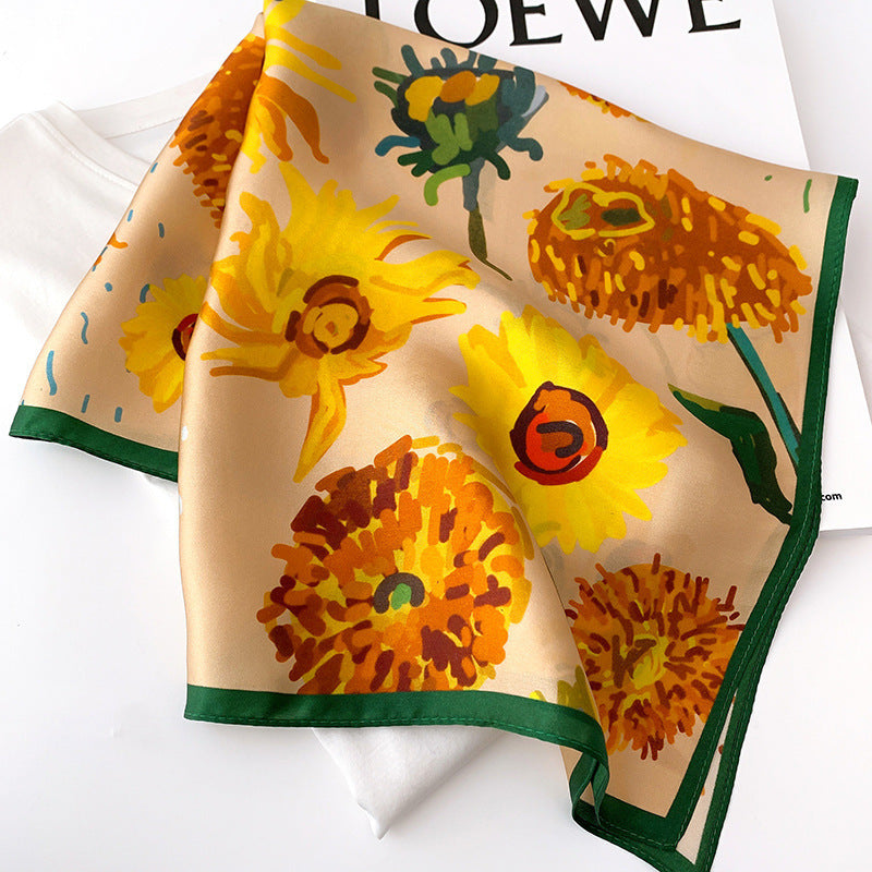 Fashion Lady Sunflower Vintage Scarf Limorista