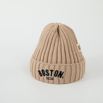 BOSTON Letter Children Woolen Knitted Hat Limorista