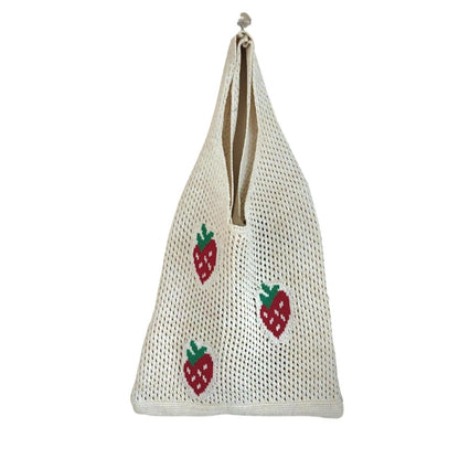 Japanese And Korean Strawberry Knitted Hollow Bag Limorista