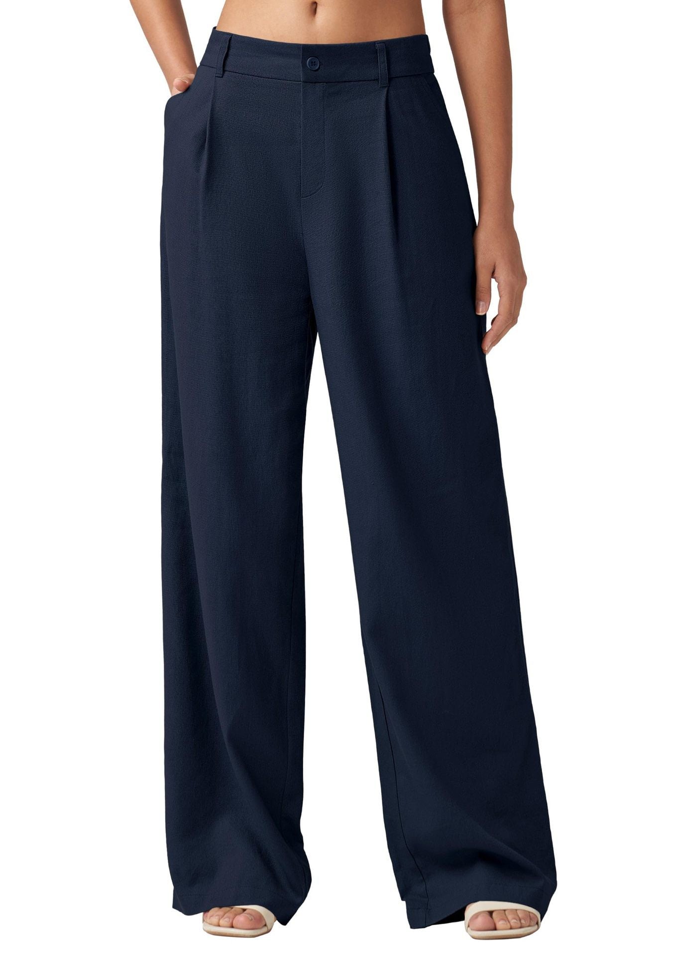 Loose Casual And Comfortable Pocket Straight-leg Pants Limorista
