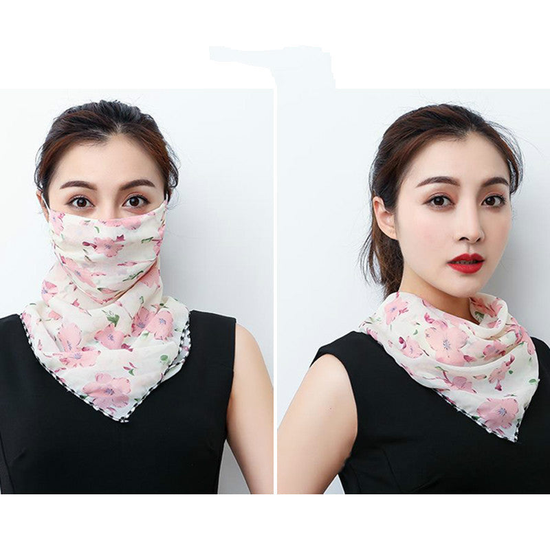 Hanging Ear Thin Face-covering Scarf Triangle Veil Scarf Limorista