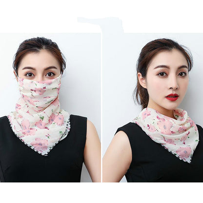 Hanging Ear Thin Face-covering Scarf Triangle Veil Scarf Limorista