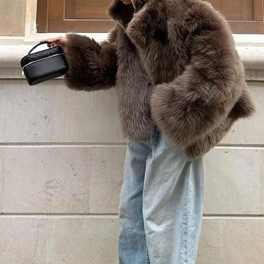 Plush Fur Coat Fashion Casual And Comfortable Eye-catching Warm Limorista