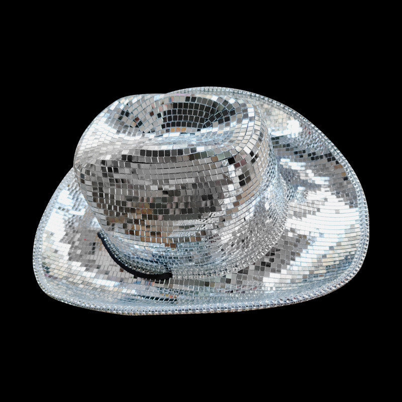 Prom Party Reflective Mirror Laser Fisherman Cowboy Hat Limorista