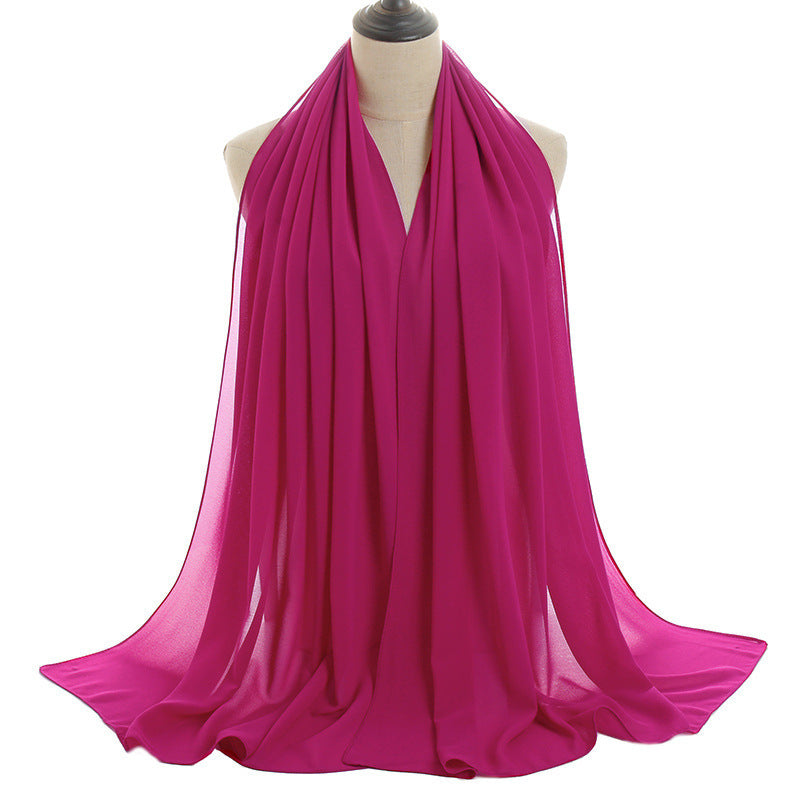 70x180cmMonochrome Pearl Chiffon Hijab Scarf Limorista