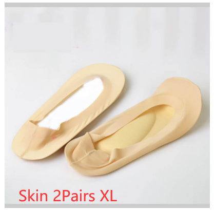 3D Arch Foot Massage Health Care Women Summer Socks Ice Silk Socks Shallow Mouth Silica Gel Invisible Slippers Feet Care Limorista