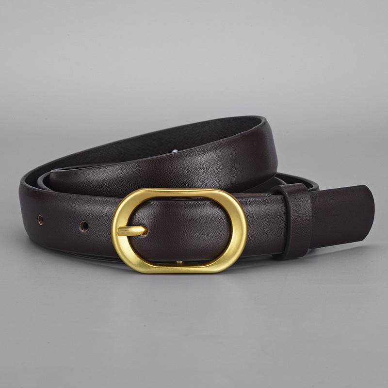 Trendy Unique Jeans All-match Decorative Thin Belt Limorista