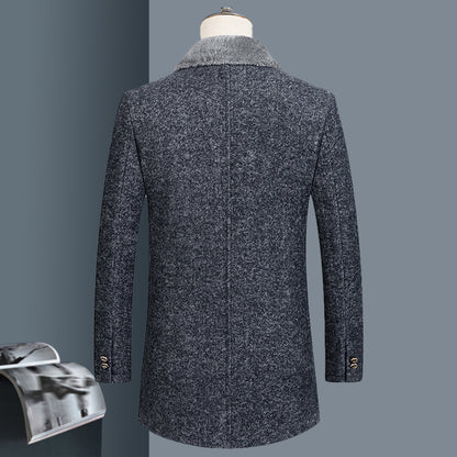 Woolen Coat Autumn And Winter Clothing Middle-aged Men&