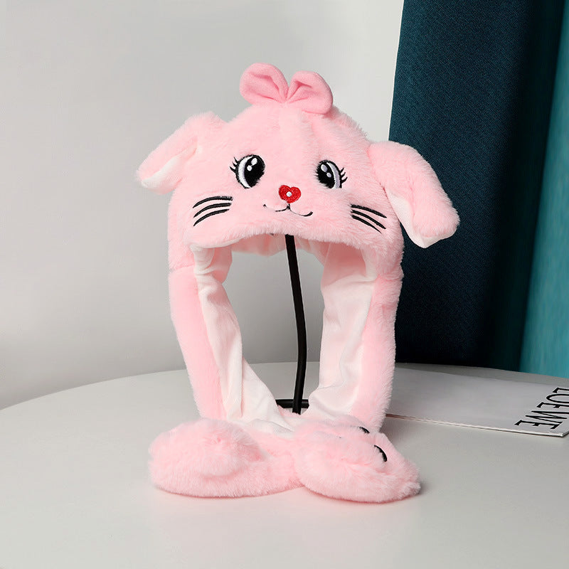 Warm Plush Moving Ear Hat Limorista