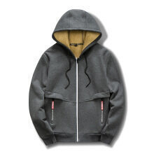 Trendy Handsome All-matchloose Coat Fleece-lined Thickened Men&