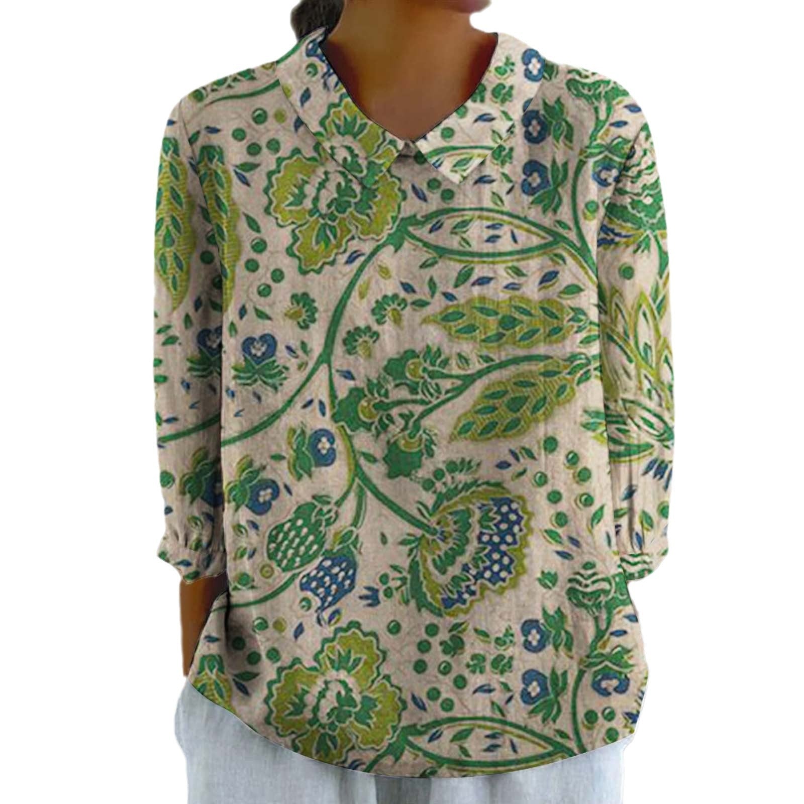 Creative Retro Chinese Style Floral Print Shirt Limorista