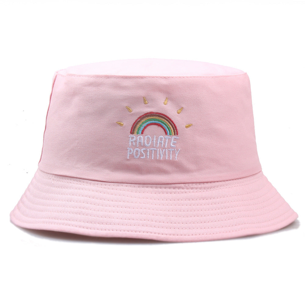 Fashion rainbow embroidered fisherman sun hat Limorista