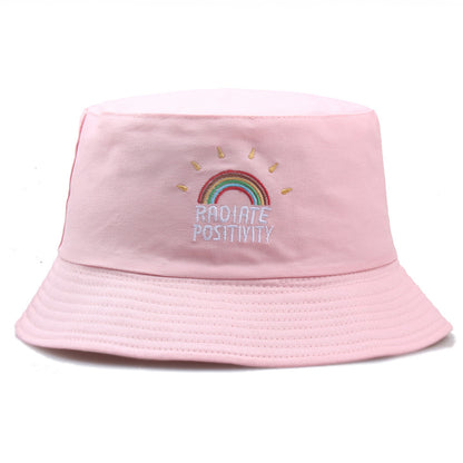 Fashion rainbow embroidered fisherman sun hat Limorista