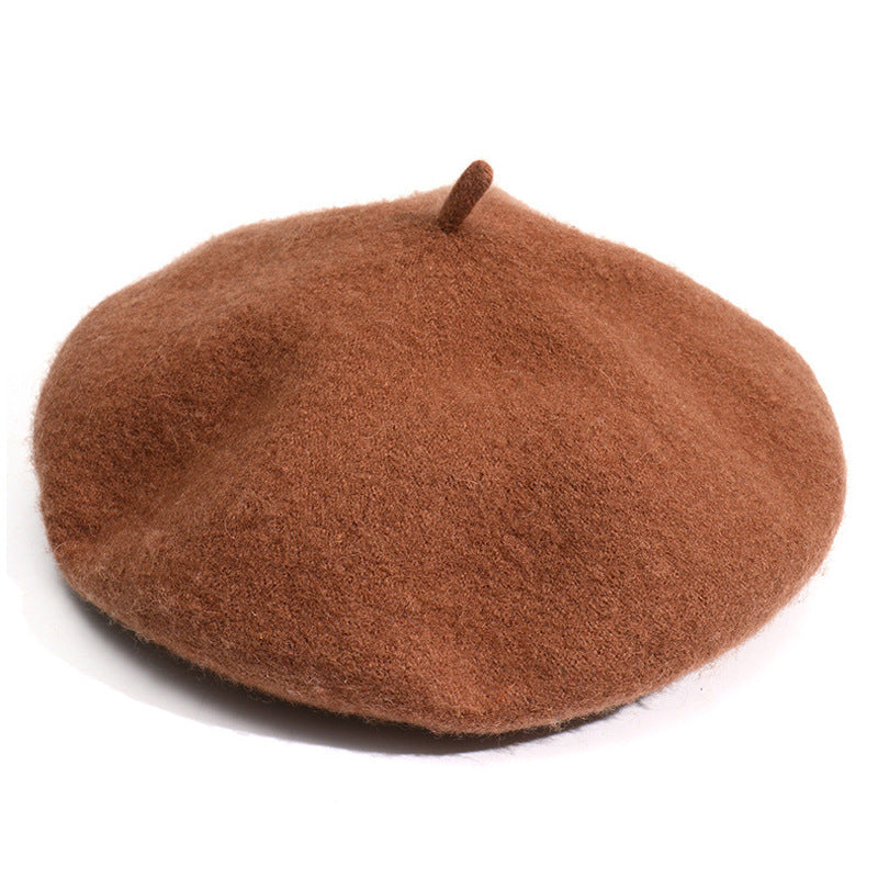 Artistic Wool Candy Color Painter Cap Fashionable Warm Hat Limorista