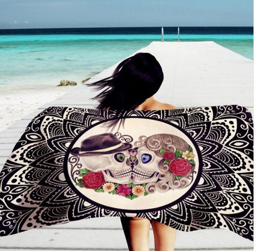 Square microfiber printed beach towel taro beach towel Limorista