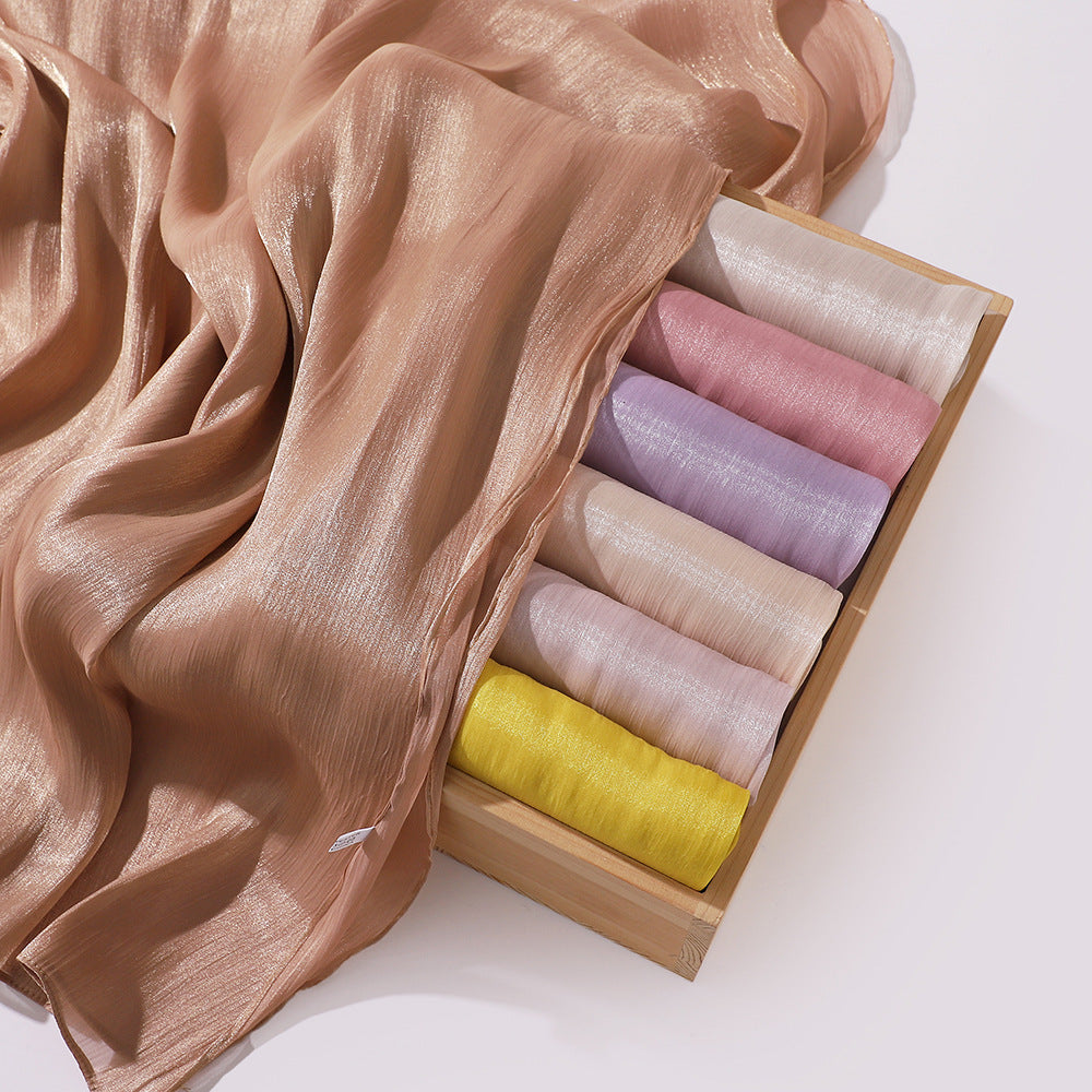 Breathable Cool Island Satin Smooth Silk Toe Scarf Limorista