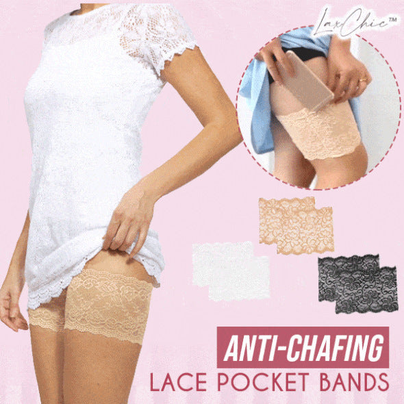 Lace Pocket Thigh Slip Resistant Socks Limorista