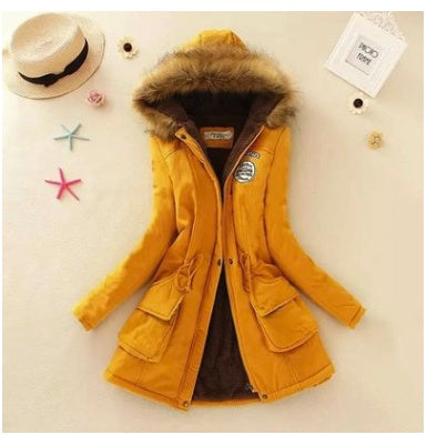 Thick Winter Jacket Women Large Size Long Section Hooded parka outerwear new fashion fur collar Slim padded cotton warm coat Limorista