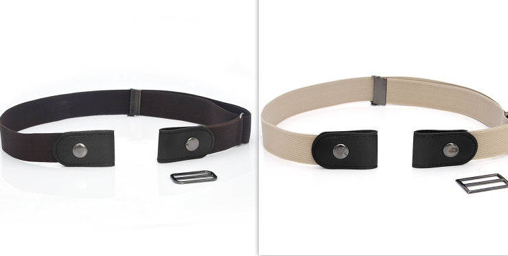 New Slim Elastic Invisible Belt Simple Lazy Belt Fat Elastic Leather Limorista