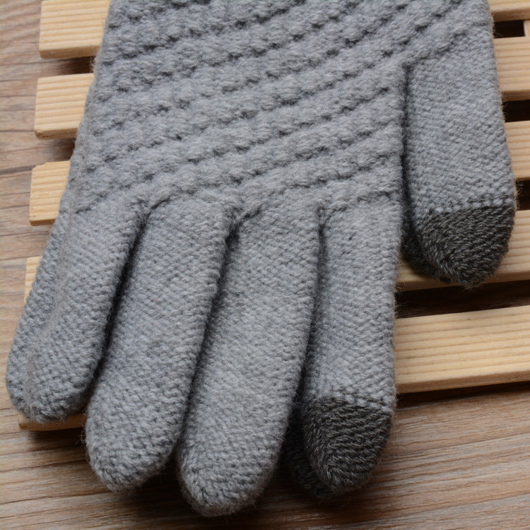 Knit Gloves Ladies Jacquard Touch Screen Warm Fashion Winter Gloves Limorista