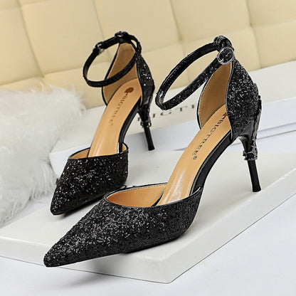 High metallic and sequined heels Limorista