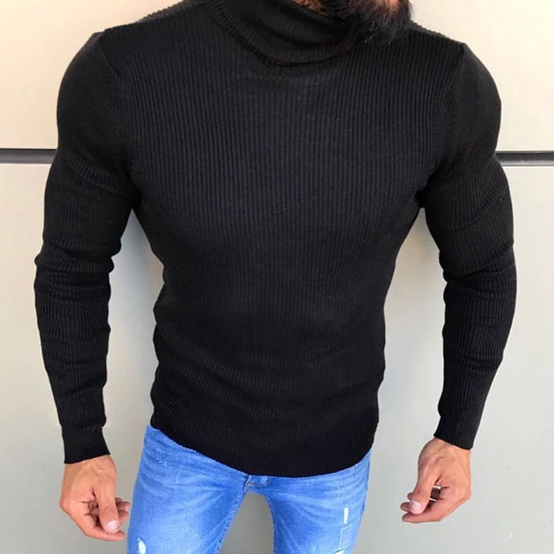 High collar striped sweater Limorista