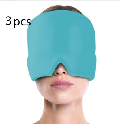 Ice Compress Headache Eye Mask Hat Relief For Migraines, Stress, And Tension Massage Tool Limorista