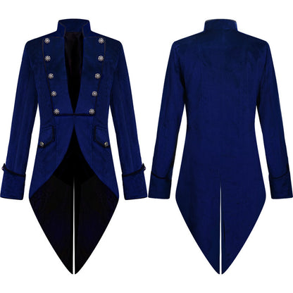 Stand Collar Gold Velvet Vintage Tuxedo Showsuit Limorista