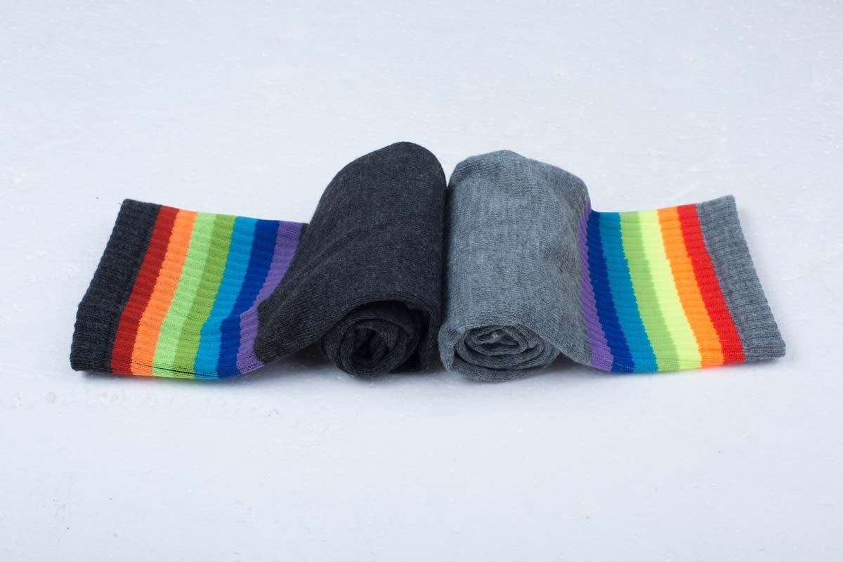 Rainbow long socks fall and winter knee socks Limorista