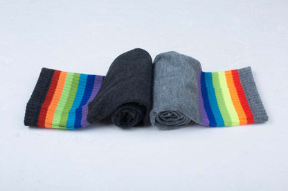 Rainbow long socks fall and winter knee socks Limorista