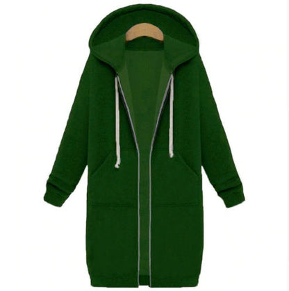 Hooded long-sleeved winter sweater women&