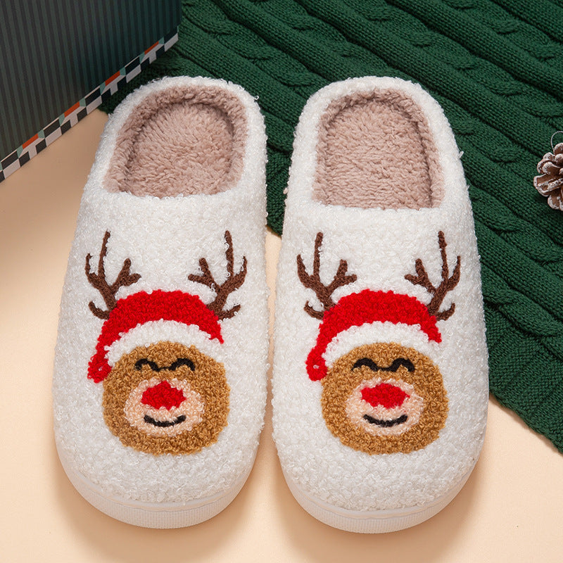 Christmas Home Slippers Indoor Soft Bottom Mute Warm Limorista