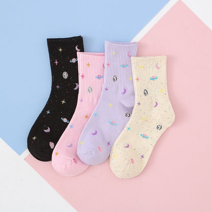 Cosmic starry female socks Limorista