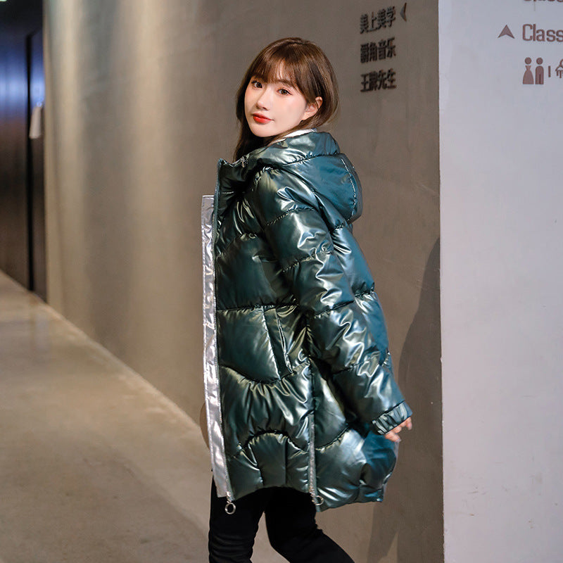Mid-length Winter Loose Fashion Hooded Down Cotton Jacket Limorista