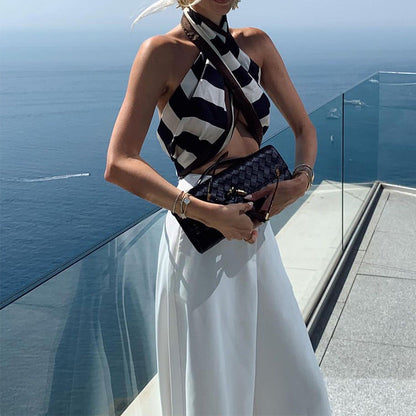 Solid Color Wide-leg Pants Limorista