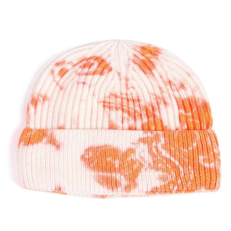 Tie-dye printed knitted hat Limorista
