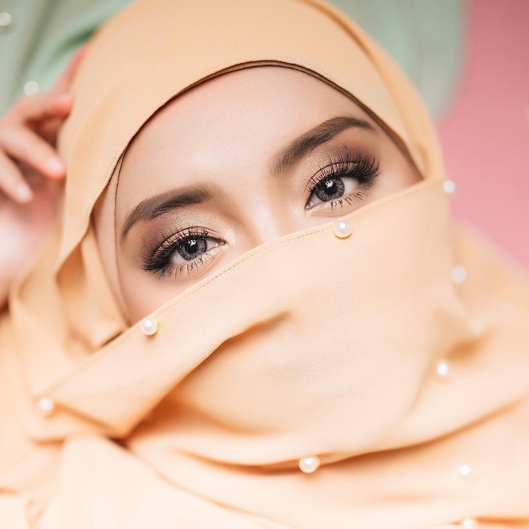 Chiffon nail pearl scarf hijab Limorista