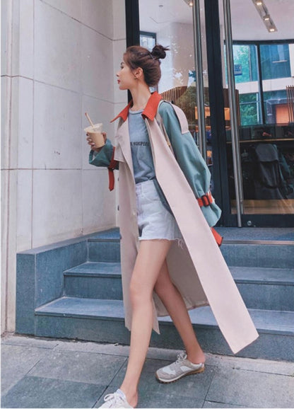 Contrasting color workwear coat Limorista