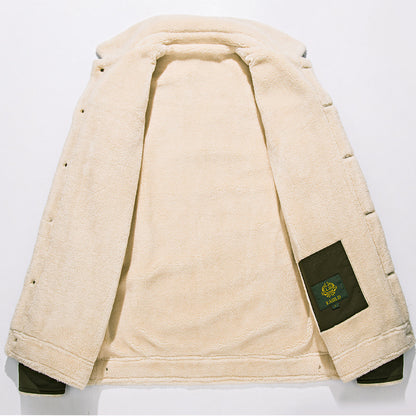 Winter plus velvet thick denim jacket Limorista