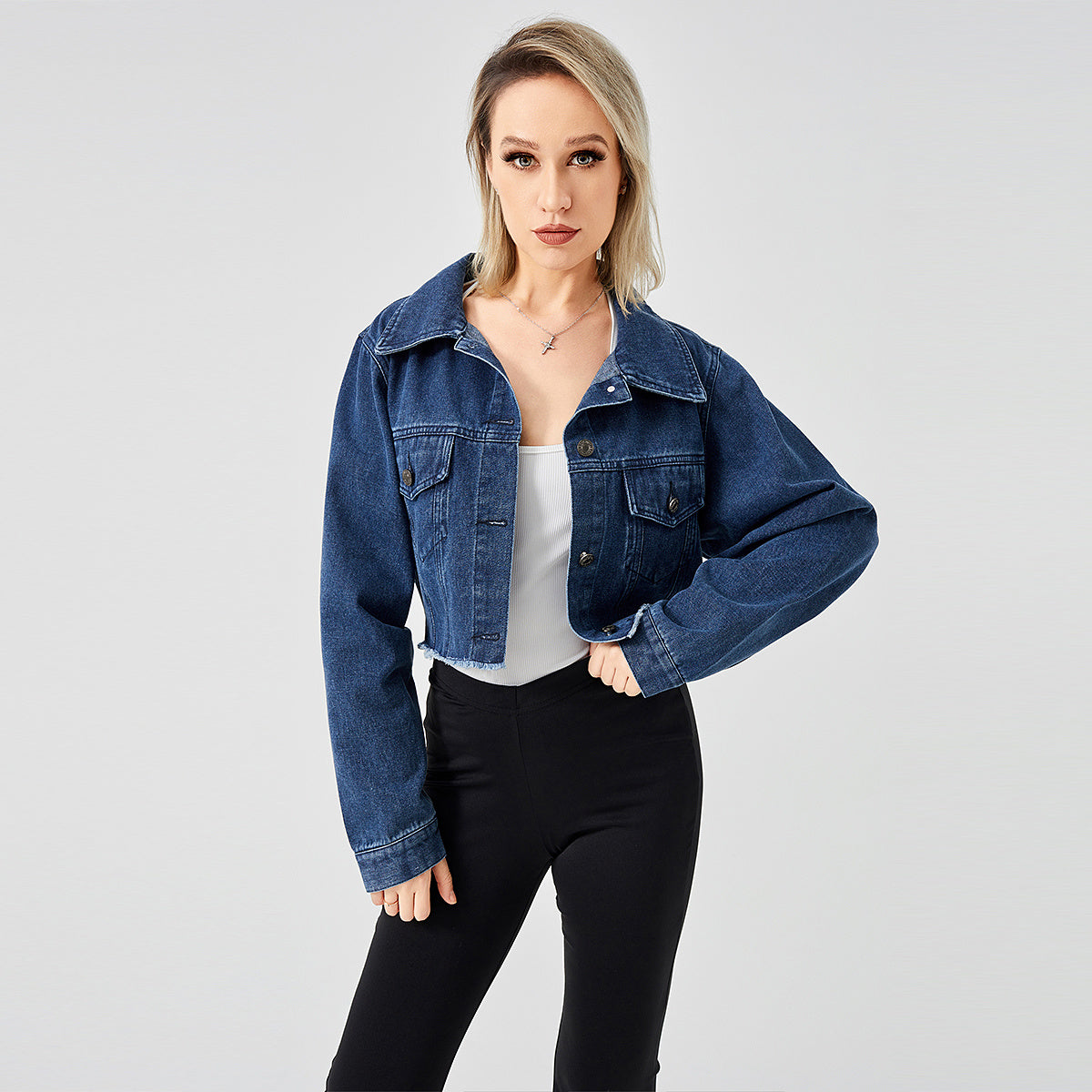 The Raw Edge Design Is Retro And Loose With A Soft Denim Jacket Limorista