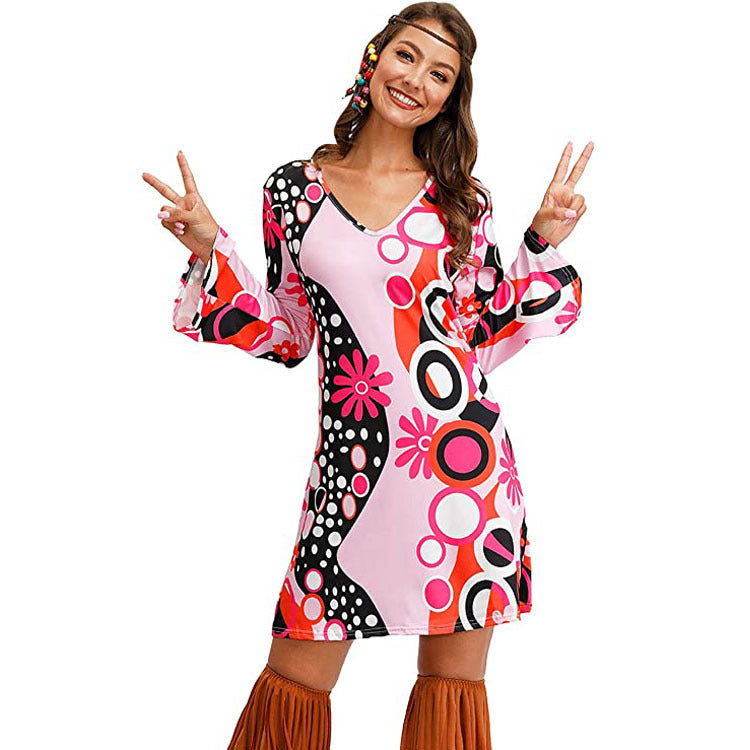 Hippie Clothing Print Dress Women Limorista