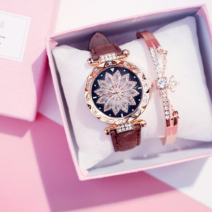 Rotating ladies net red quartz watch casual Limorista
