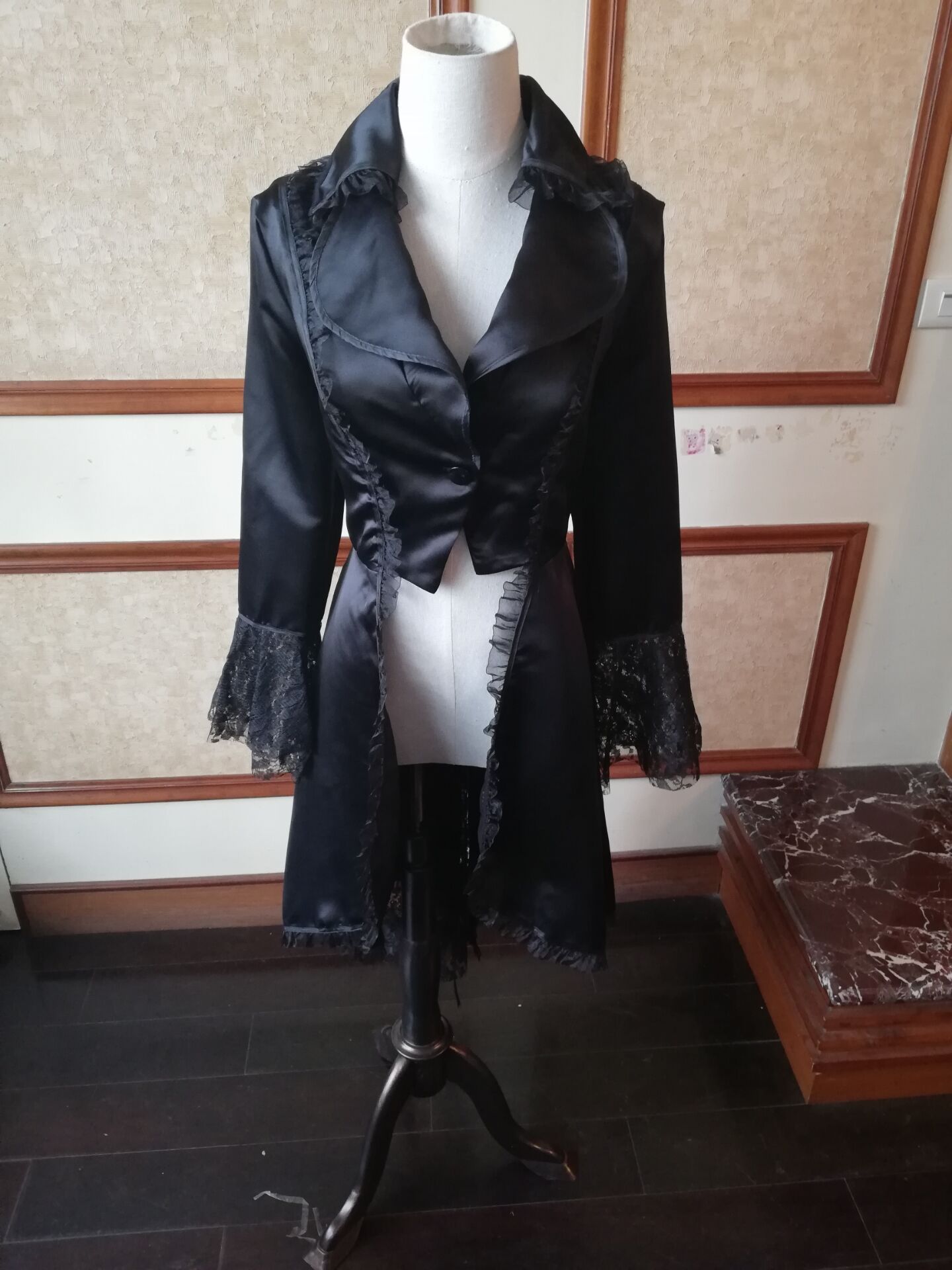 Long-sleeved Waist Lace Stitching Tuxedo Ladies Jacket Limorista